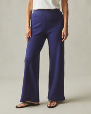 women's rib wide leg pant